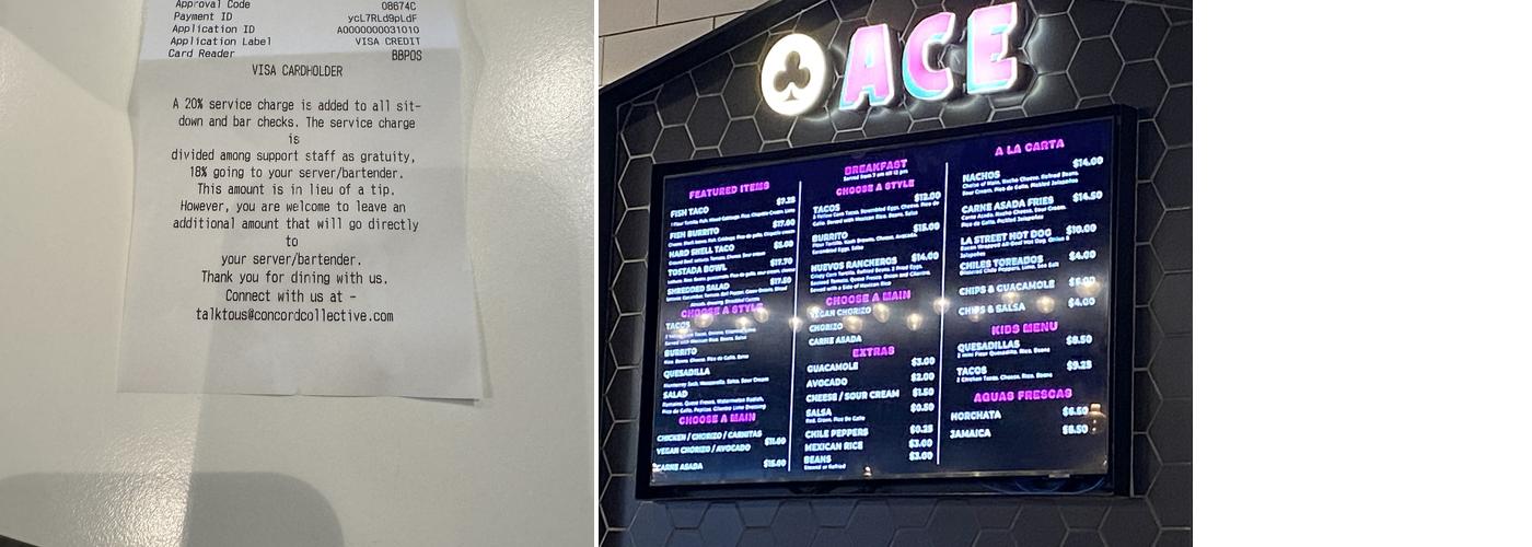 Ace Taco's Menu
