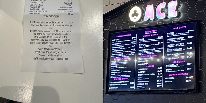 Ace Taco's Menu