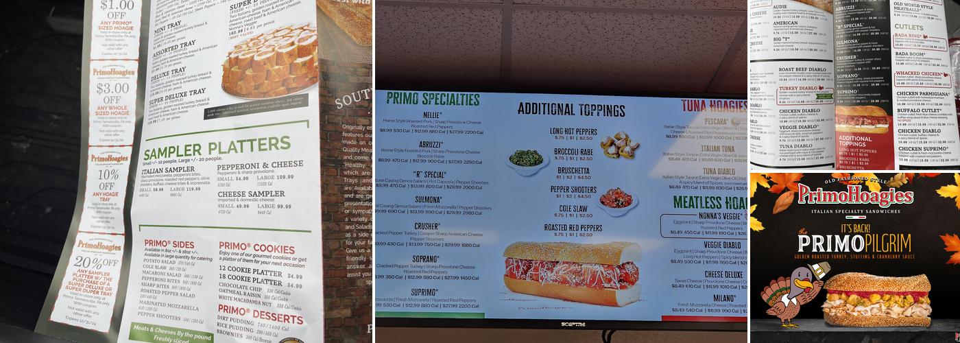 PrimoHoagies Menu