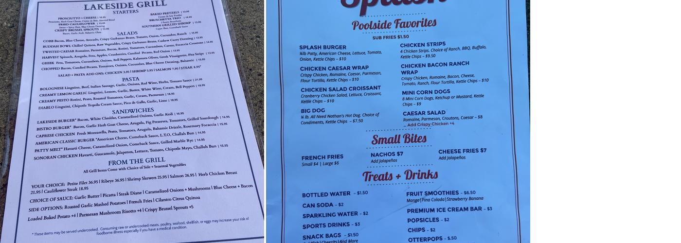 Splash Menu