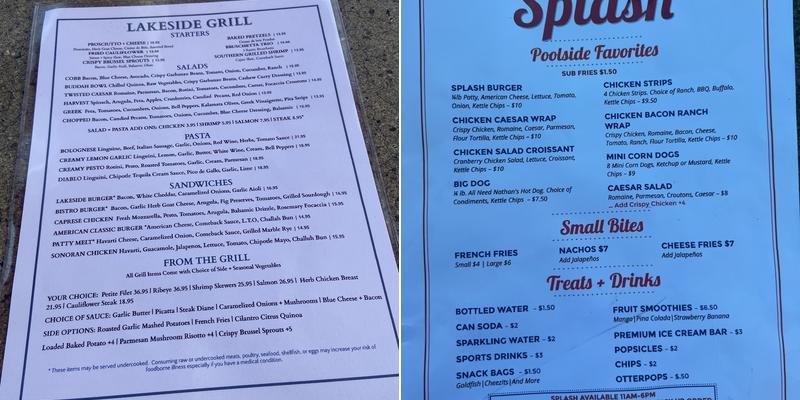 Splash Menu