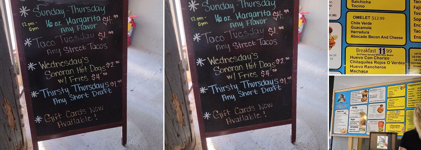 La Herradura Street Tacos & Bar Menu