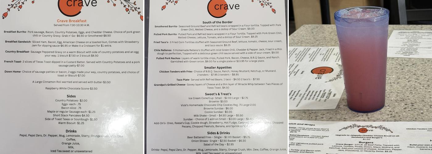 Crave Menu