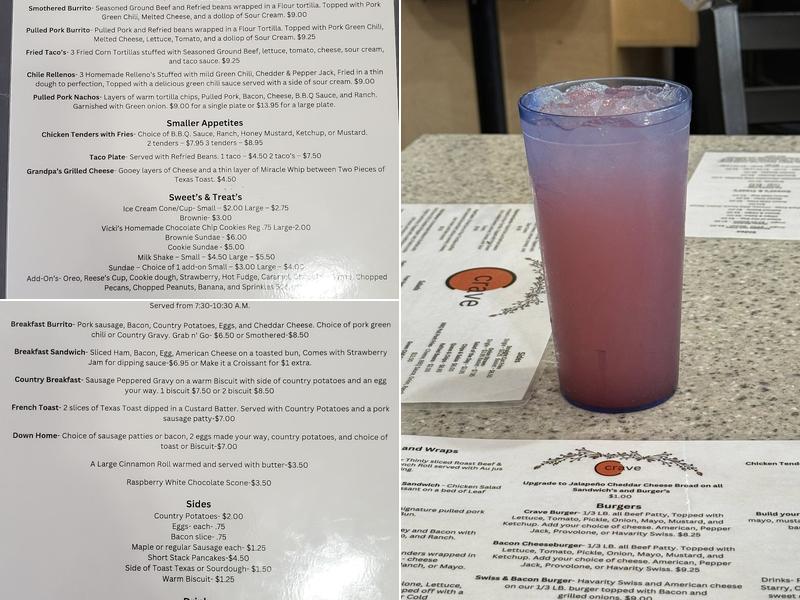 Crave Menu