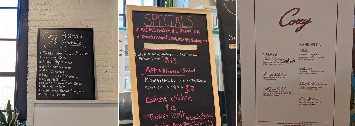 Cozy Menu