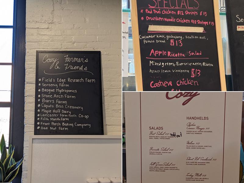 Cozy Menu