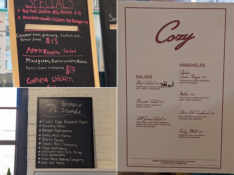 Cozy Menu