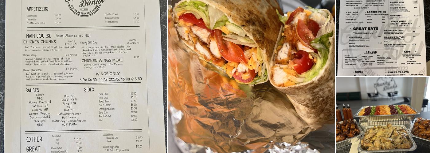 Chunky Dunks Menu
