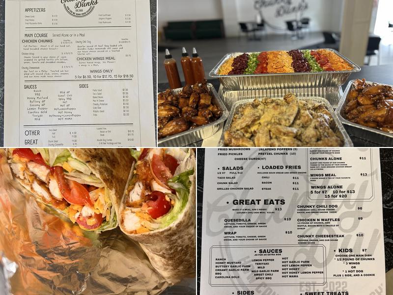 Chunky Dunks Menu