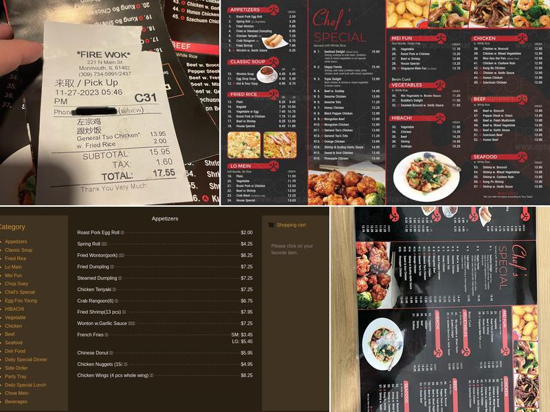 Fire Wok Menu