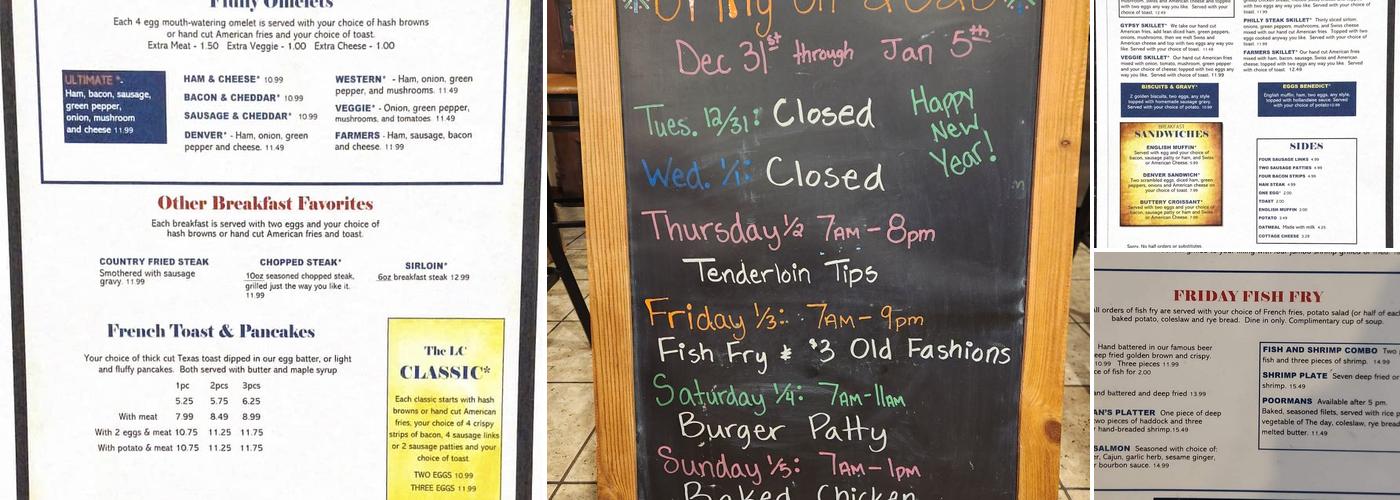 LC's Restaurant Menu