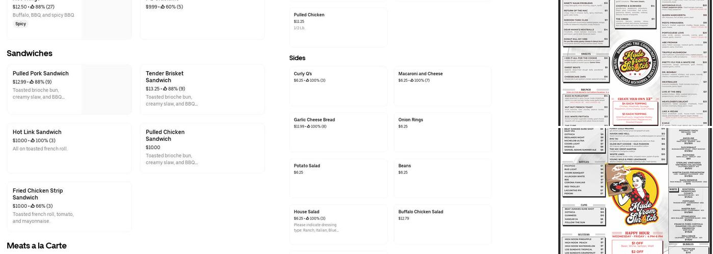 Made From Skratch Pizza Kitchen Menu