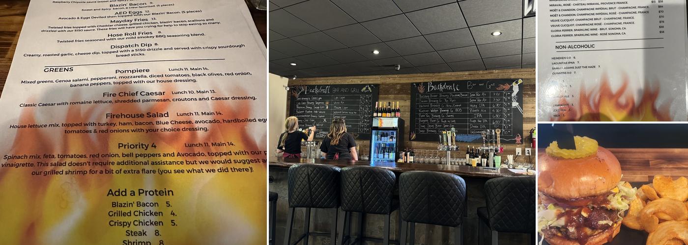 Backdraft Bar & Grill Menu