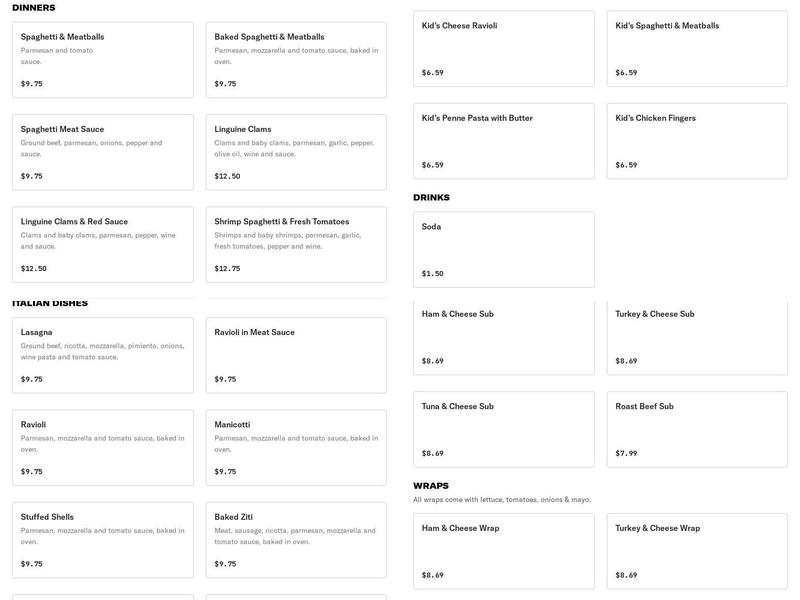 los hermanos pizza Menu