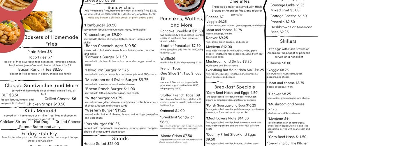 Coffee Cup Cafe Menu