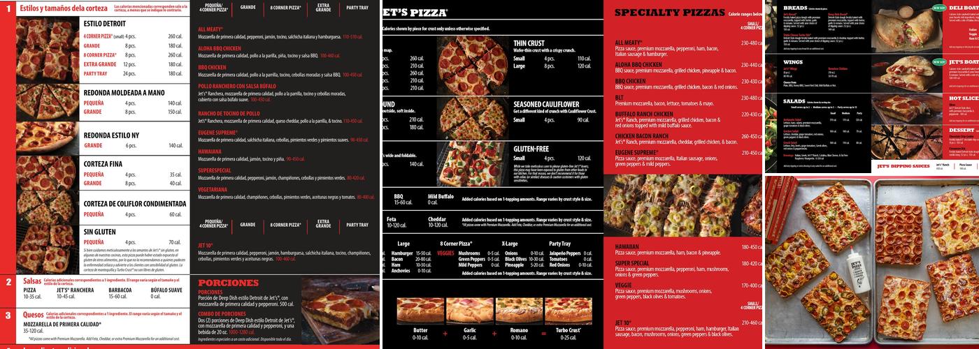 Jet's Pizza Menu