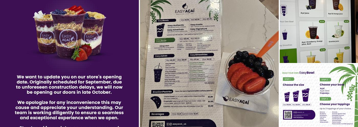 Easy Açaí (Brazilian Juice Bar) Menu