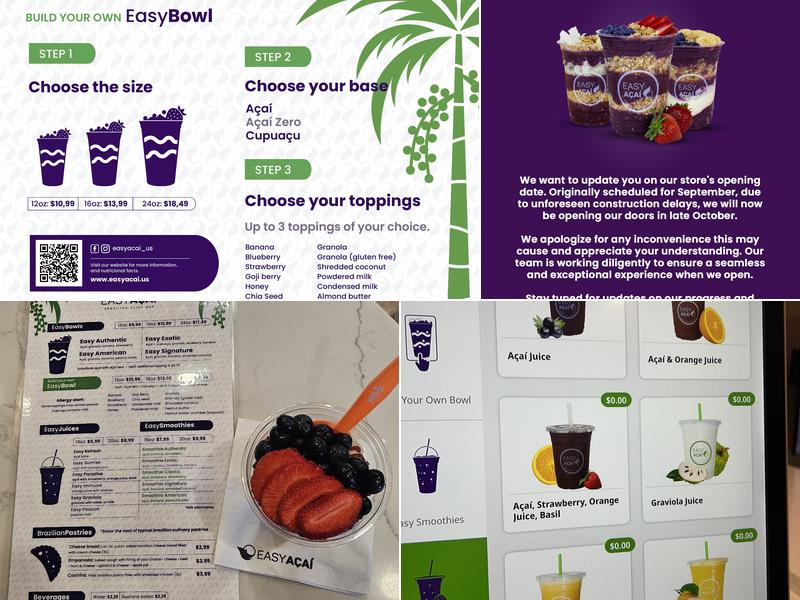 Easy Açaí (Brazilian Juice Bar) Menu