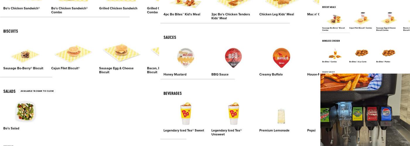 Bojangles Menu