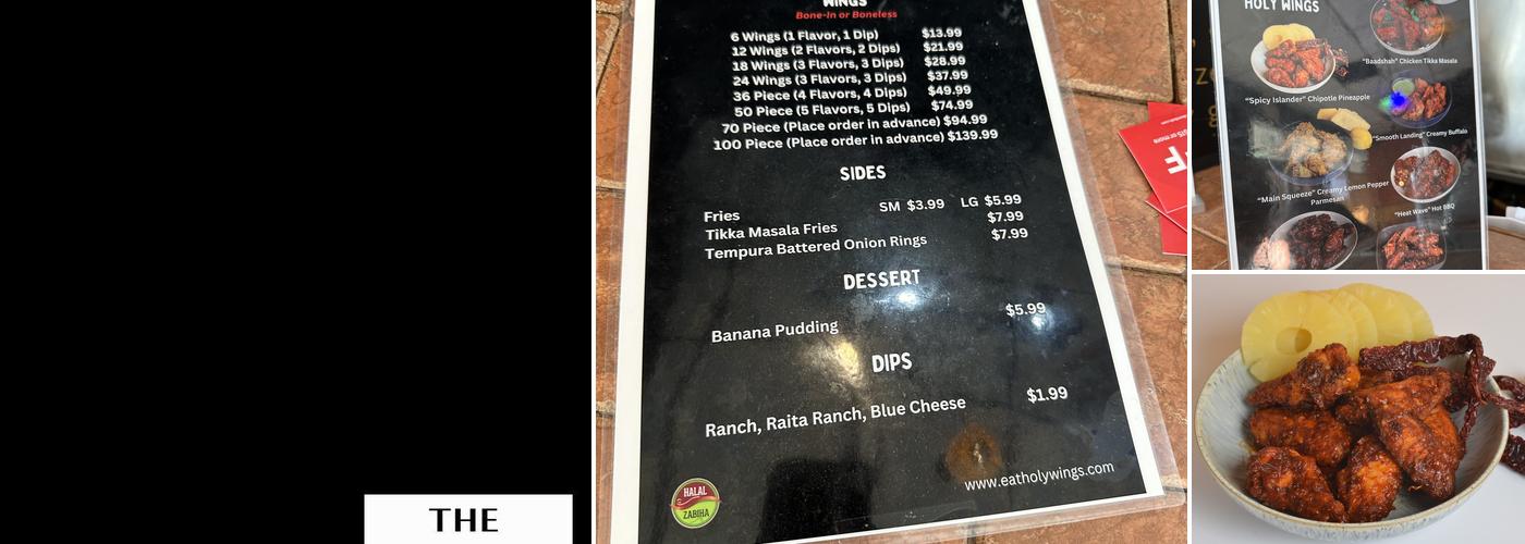 Holy Wings Menu