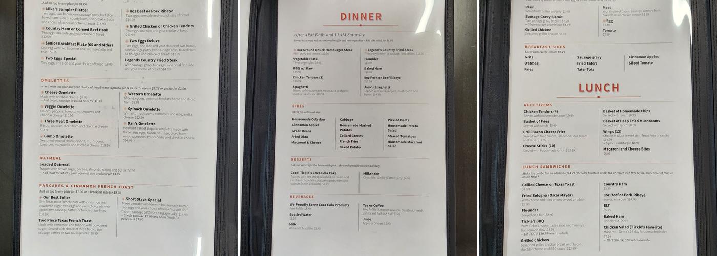 The Tickles Table, Ringgold Menu, Reviews (54), Photos (12