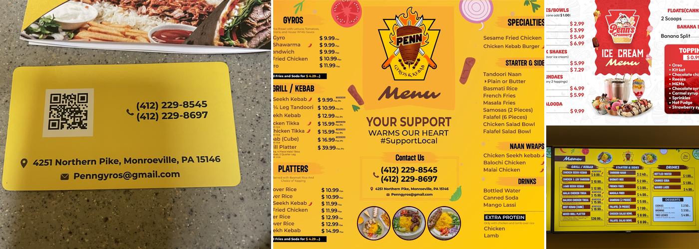 Penn Gyros & Kebab Menu
