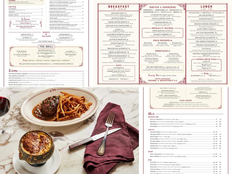 Le Âme Menu