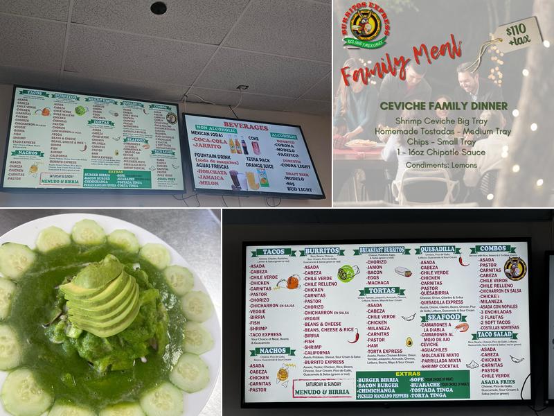 Burritos Express Menu