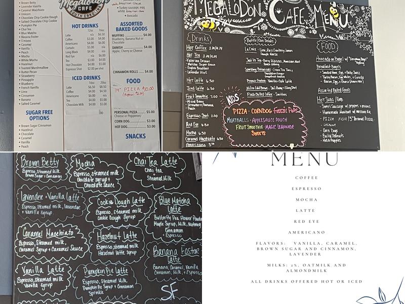 Megalodon Cafe Menu