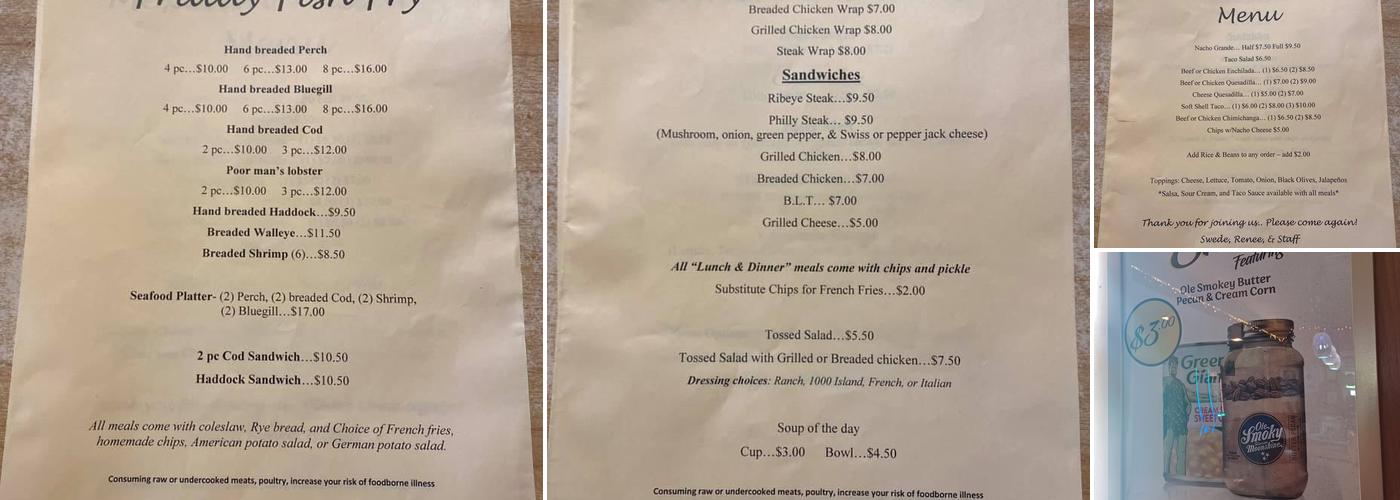 Jammer Inn Menu