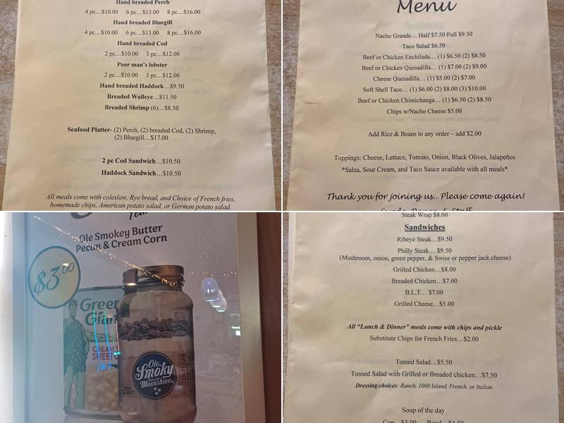 Jammer Inn Menu