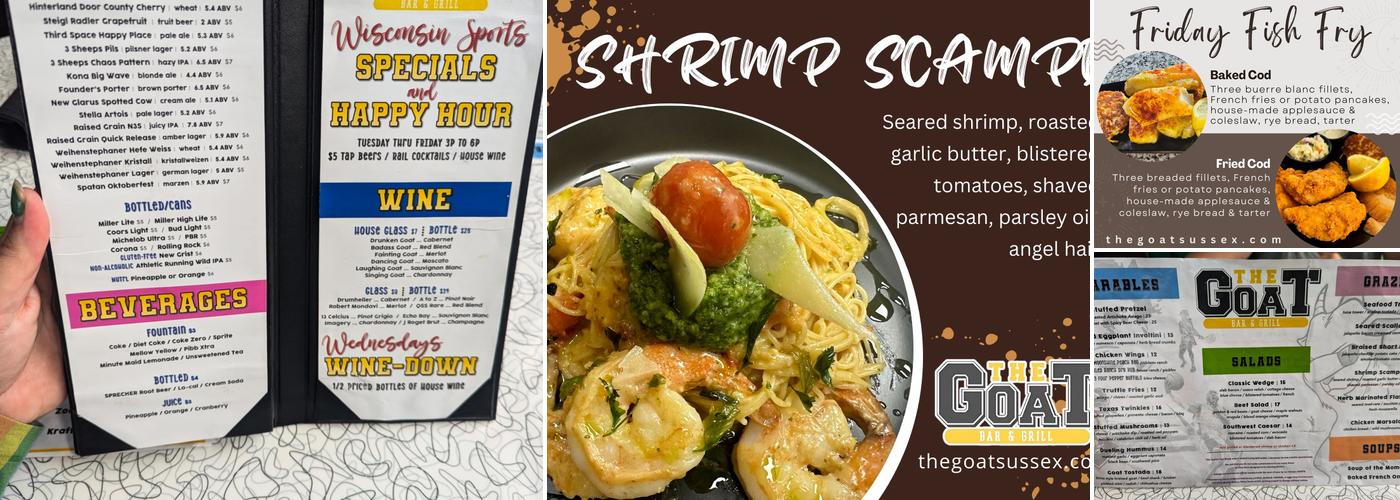 The GOAT Bar & Grill Menu