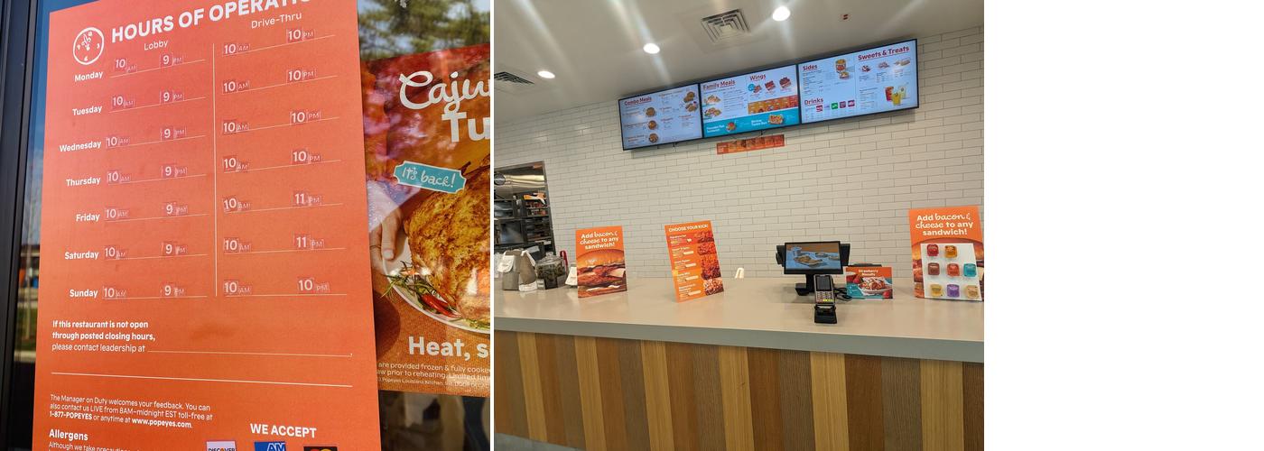 Popeyes Louisiana Kitchen Menu