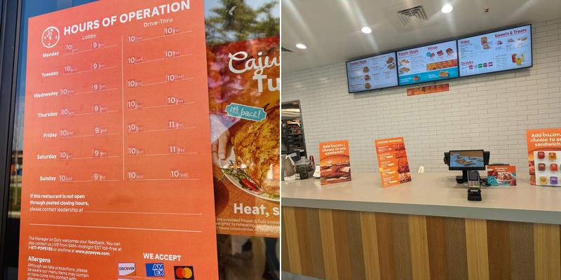 Popeyes Louisiana Kitchen Menu
