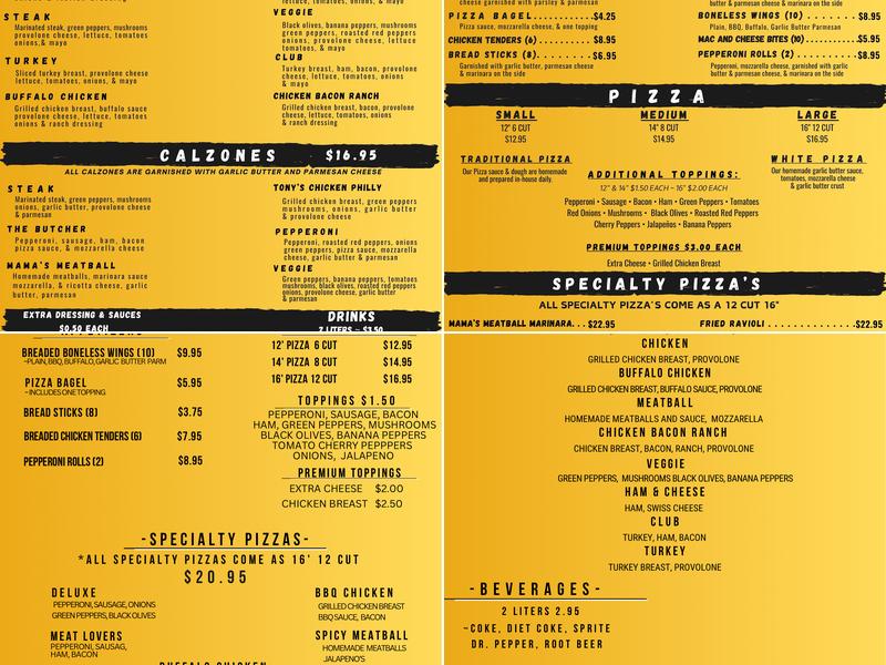 Real Good Pizza Menu