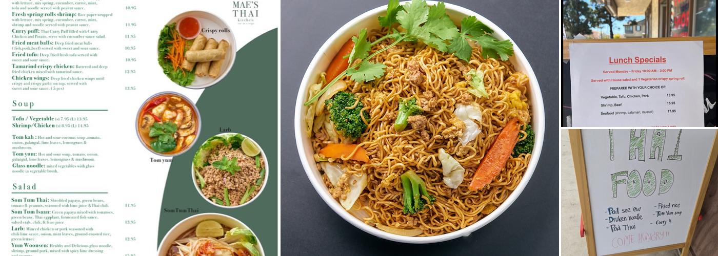 Mae's Thai Kitchen Menu