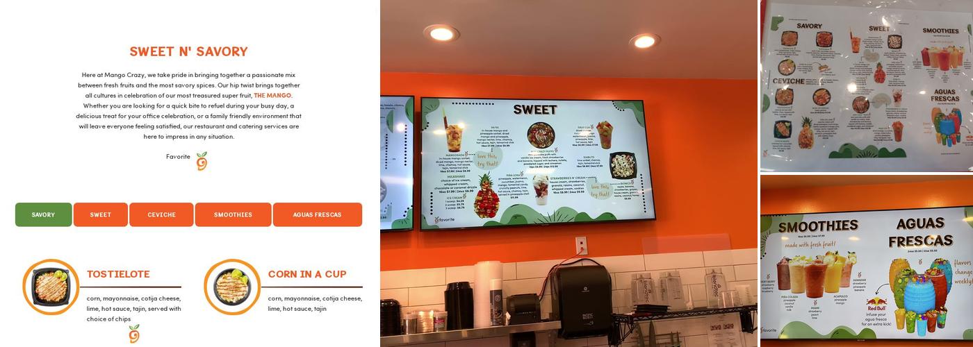 Mango Crazy Menu