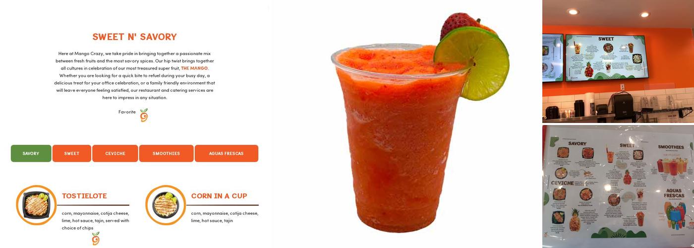 Mango Crazy Menu