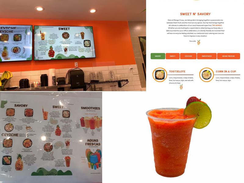 Mango Crazy Menu