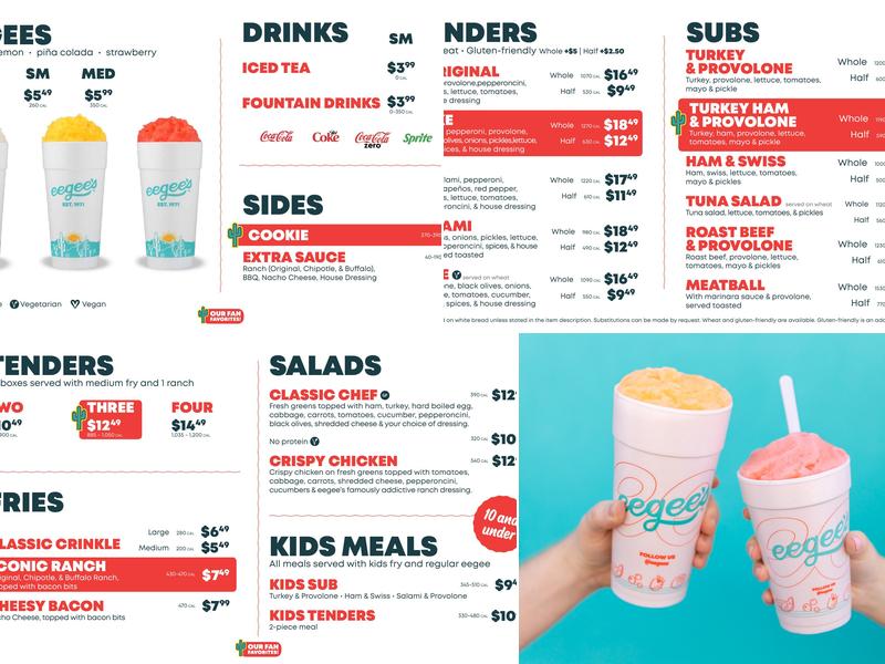 eegee's Menu