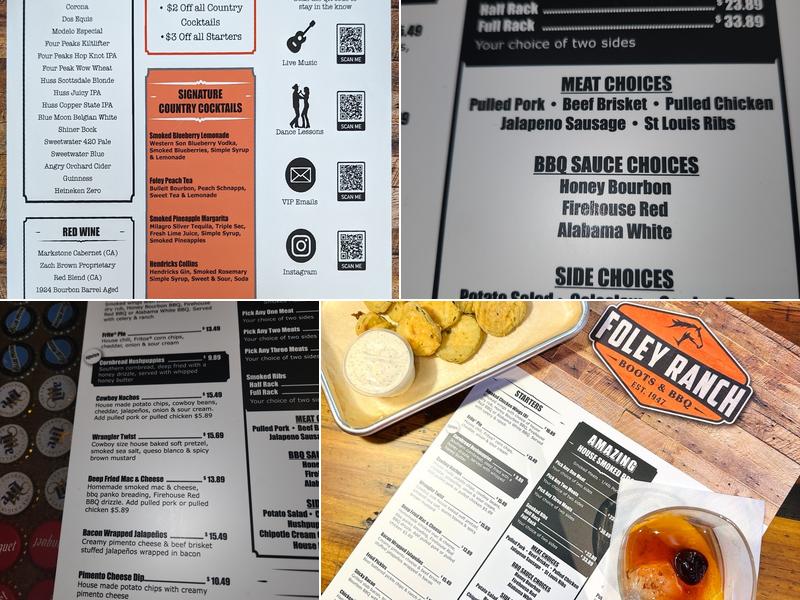 Foley Ranch Menu