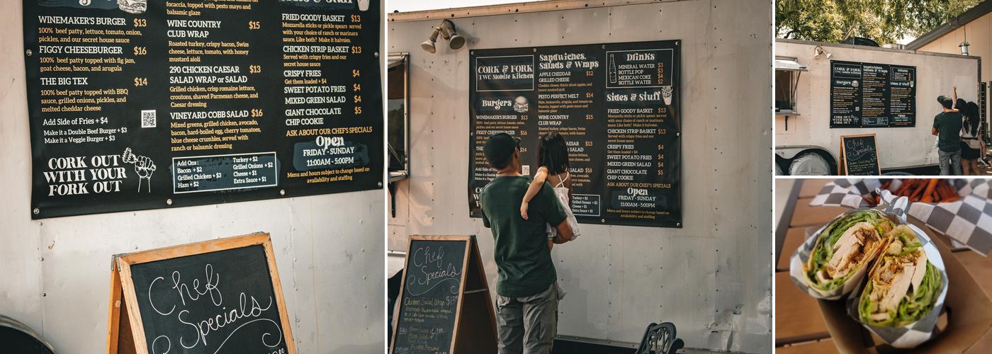 Cork & Fork Mobile Kitchen Menu