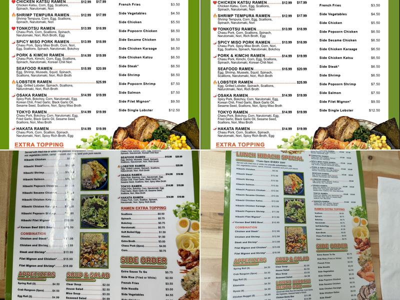 Edamame Ramen Grill & Boba Menu