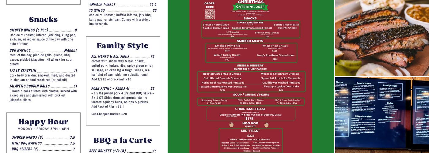 Blue Oak BBQ Menu