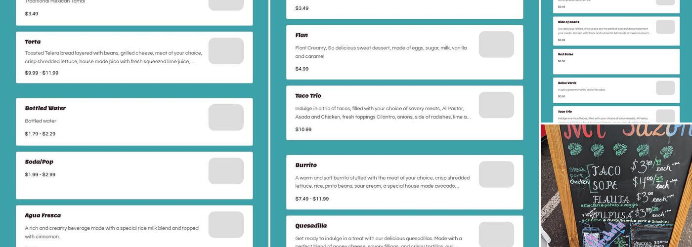 Mi Sazón Menu