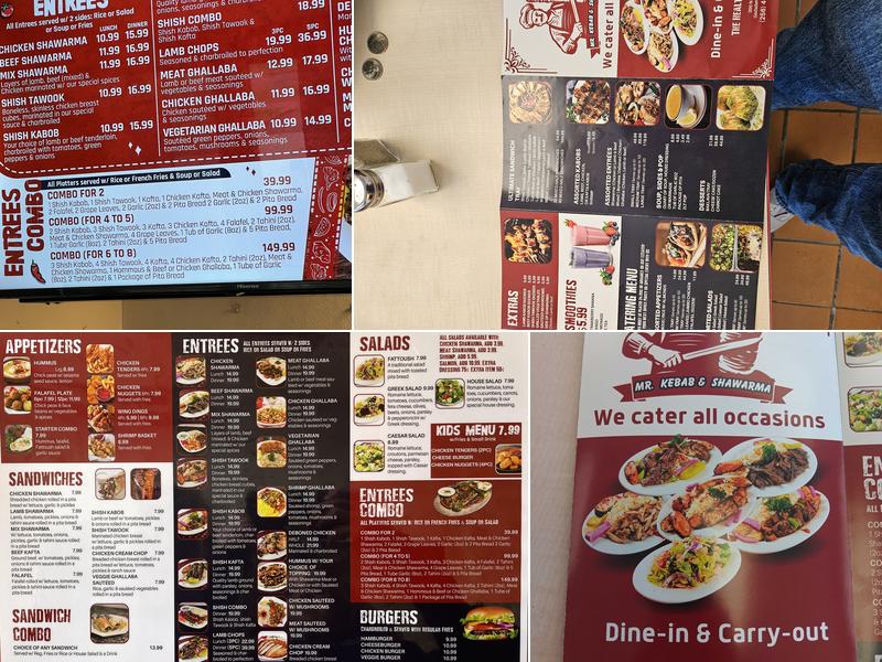 Mr Kebab & Shawarma Menu