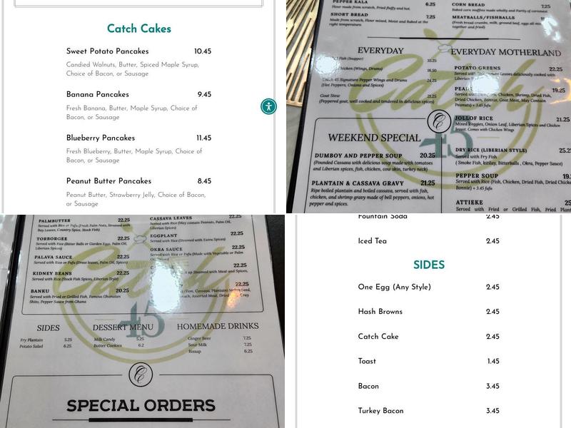 Catch 45 Menu