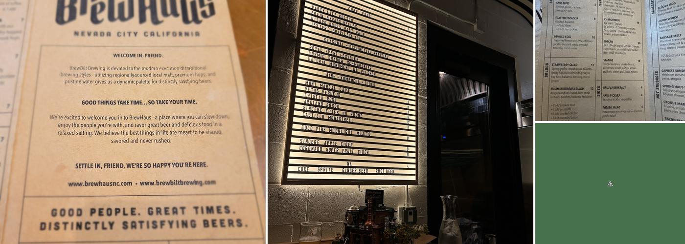 BrewHaus Menu