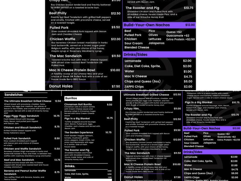 After Bite CoMo Menu