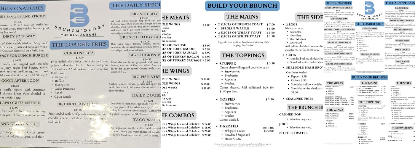 Brunch'ology Menu
